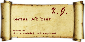 Kertai József névjegykártya