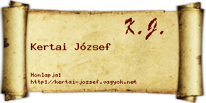 Kertai József névjegykártya